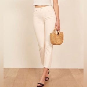 NWT Reformation Liza high waisted straight leg crop size 30
